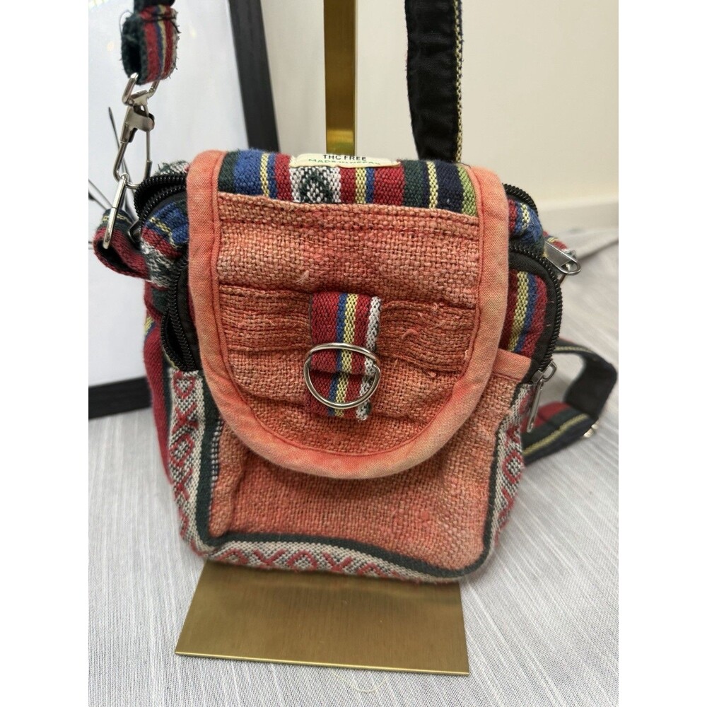 Himalayan Hemp Shoulder Cross Body Passport Travel Mini Bag Made In Nepal Boho